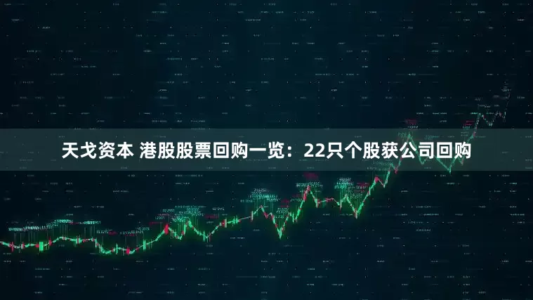 天戈资本 港股股票回购一览：22只个股获公司回购